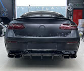 Mercedes E-class coupe C238 2016-2024 Heckdiffusor Black mit Endrohren Black (Design AMG63) Foto 1