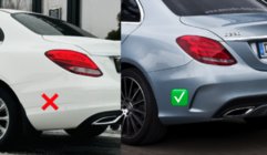 Mercedes C-class W205 2014-2021 Heckdiffusor mit Endrohren (Design C43) Foto 3