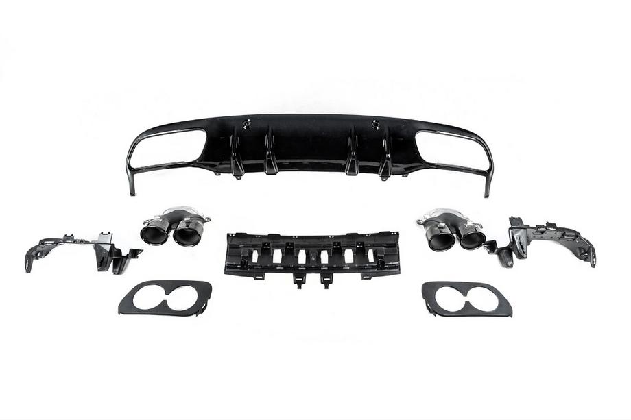 Mercedes C-class W205 2014-2021 Heckdiffusor mit Endrohren (für Coupe Design AMG43) Foto 3