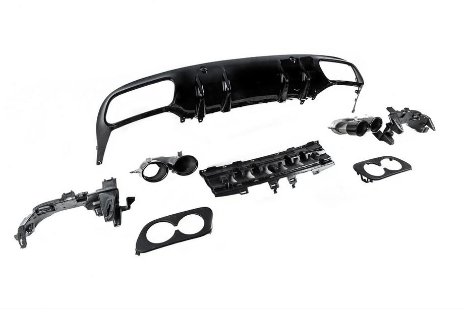 Mercedes C-class W205 2014-2021 Heckdiffusor mit Endrohren (für Coupe Design AMG43) Foto 5