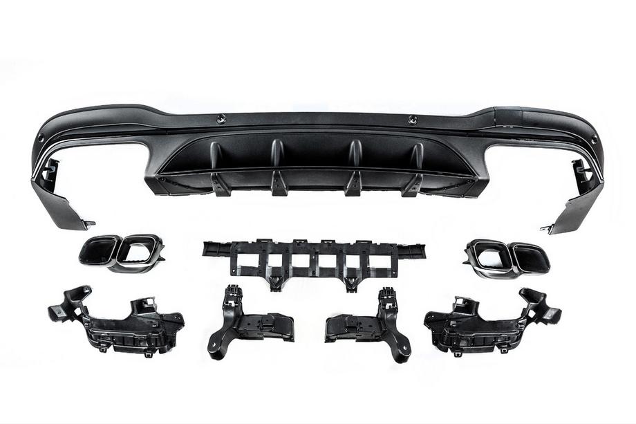 Mercedes GLC X253 2015-2022 Heckdiffusor mit Endrohren Black (Design AMG63) Foto 4