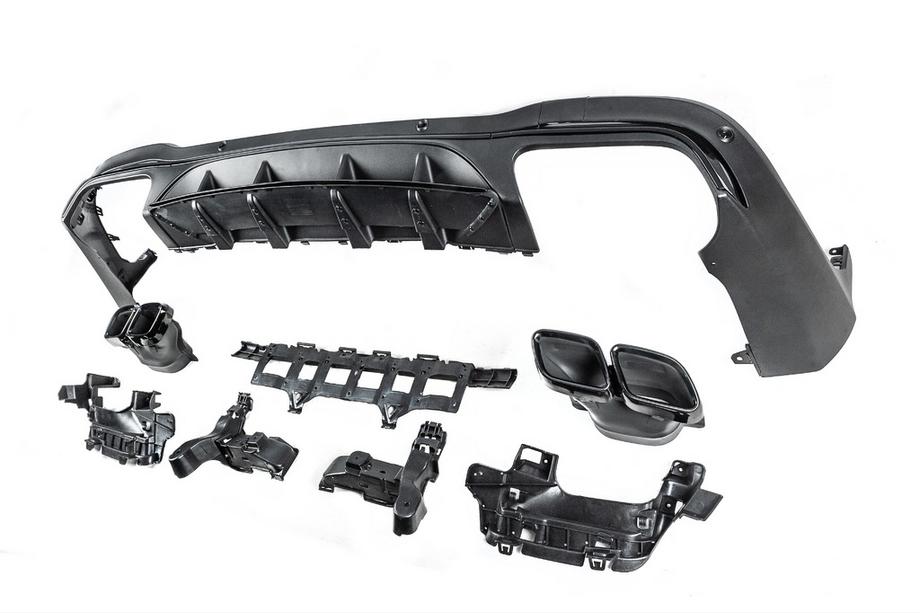 Mercedes GLC X253 2015-2022 Heckdiffusor mit Endrohren Black (Design AMG63) Foto 5