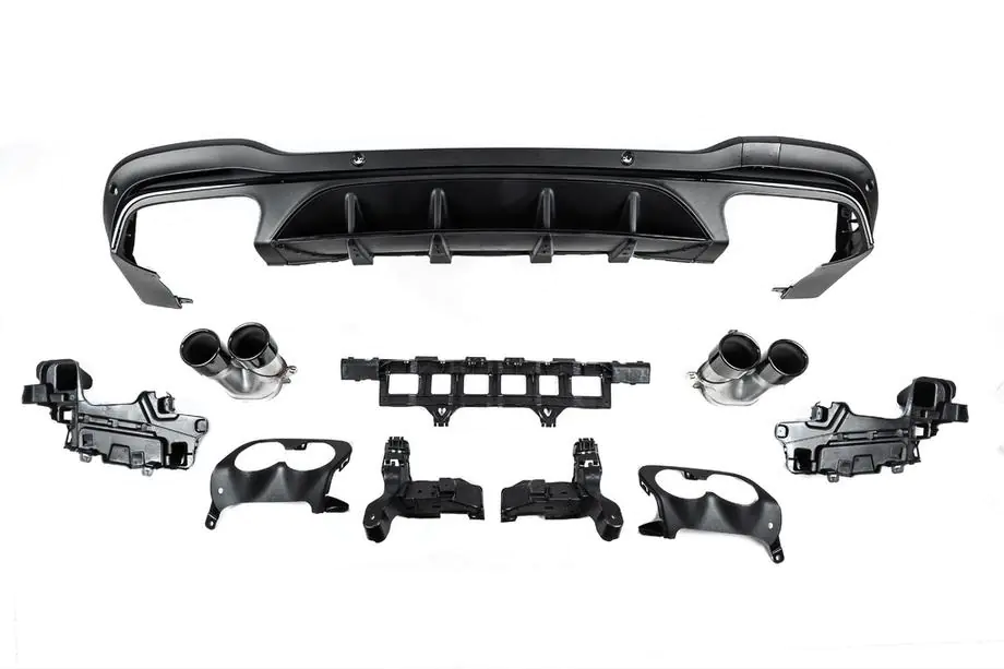 Mercedes GLC X253 2015-2022 Heckdiffusor mit Endrohren (Design AMG43) Foto 3