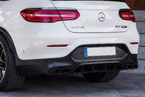 Mercedes GLC coupe C253 2016-2023 Heckdiffusor mit Endrohren Black (Design AMG63) Foto 2
