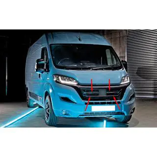 Chrom Kühlergrill Abdeckungen (3 Stk, Edelstahl) Opel Movano 2021- Foto 1