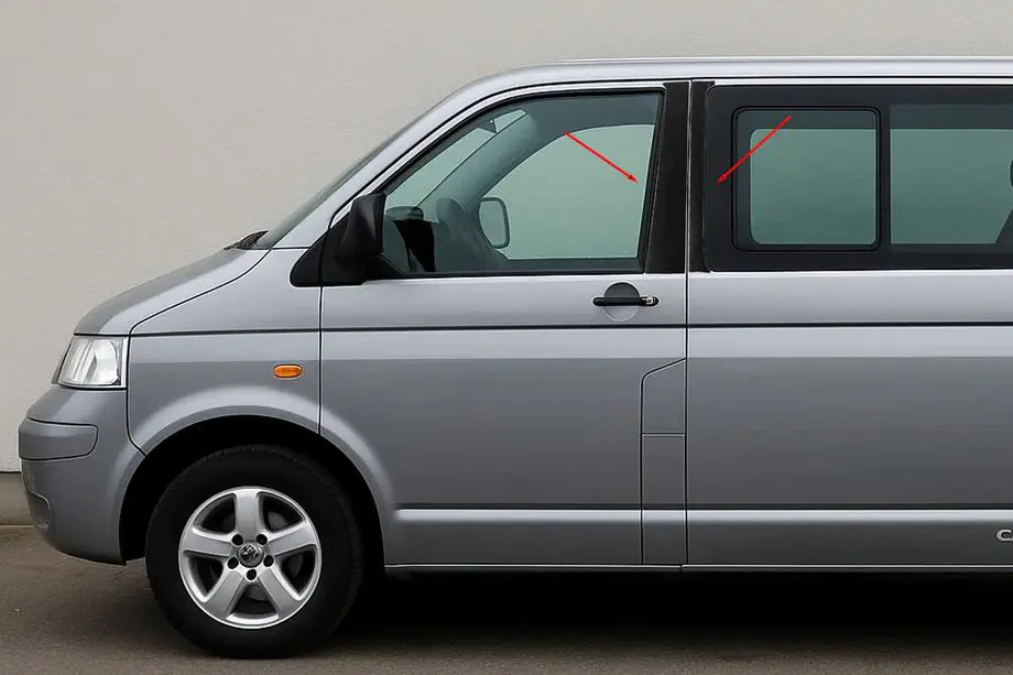 Volkswagen T5 Transporter 2003-2010 T&uuml;rleisten Abdeckungen EuroCap Image