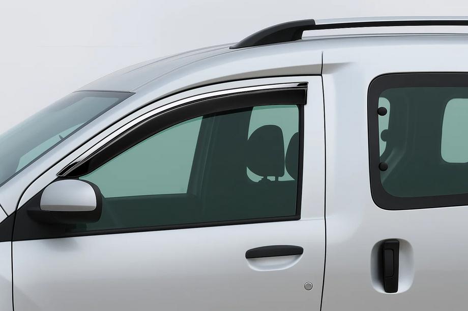 Dacia Dokker 2013-2022 Windabweiser mit Chromleiste Niken Luxury (2 Stk) Image