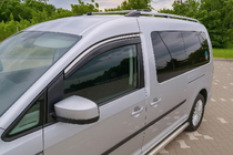 Volkswagen Caddy 2004-2010 Windabweiser mit Chromleiste Niken Luxury (2 Stk) Foto 3