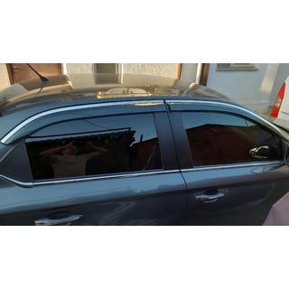 Windabweiser mit Chromleiste Niken Luxury (4 Stk) Citroen C-Elysee 2013-2022 Foto 3
