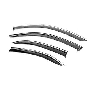 Windabweiser mit Chromleisten Niken Luxury (SD, 4 Stk) Mercedes C-class W204 2007-2015 Foto 2
