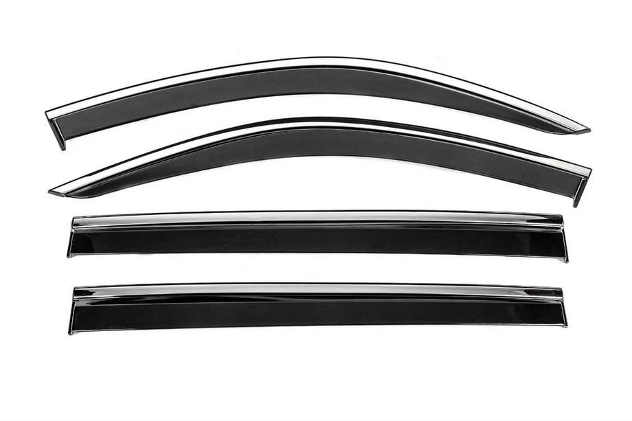 Mercedes GL/GLS class X166 2012-2019 Windabweiser mit Chromleiste Niken Luxury (4 Stk) Image