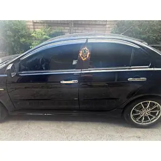 Windabweiser mit Chromleiste Niken Luxury (4 Stk) Mitsubishi Lancer X 2008- Foto 1