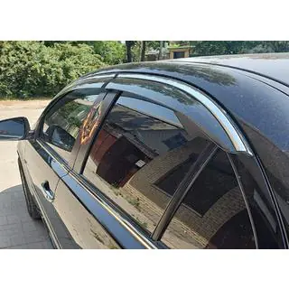 Windabweiser mit Chromleiste Niken Luxury (4 Stk) Mitsubishi Lancer X 2008- Foto 3