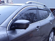 Nissan Qashqai 2014-2021 Windabweiser mit Chromleiste Niken Luxury (4 Stk) Foto 1