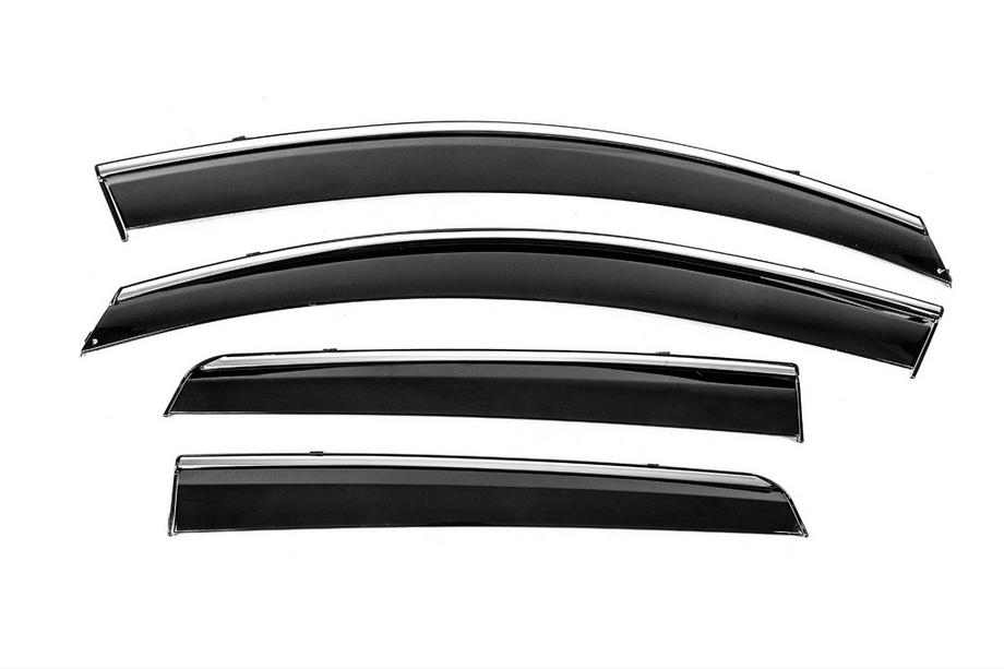 Nissan Qashqai 2007-2010 Windabweiser mit Chromleiste Niken Luxury (4 Stk) Image