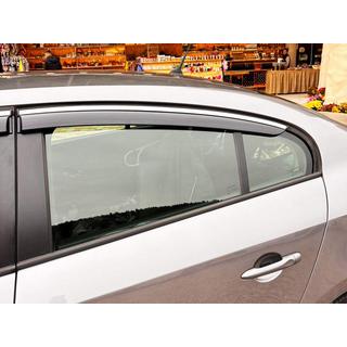 Windabweiser mit Chromleiste Niken Luxury (4 Stk) Renault Fluence 2009-2016 Foto 4