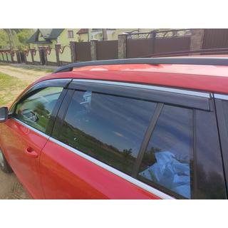Windabweiser mit Chromleisten Niken Luxury (SW, 4 Stk) Skoda Octavia III A7 2013-2019 Foto 2