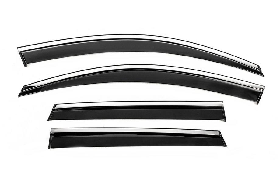 Skoda Karoq 2018- Windabweiser mit Chromleisten Niken Luxury (2018-2022, 4 Stk) Image