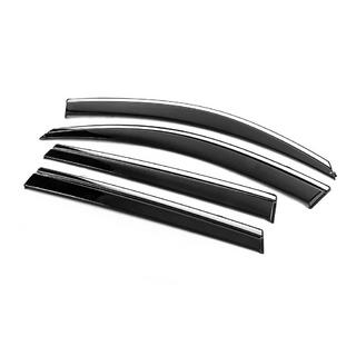 Windabweiser mit Chromleiste Niken Luxury (4 Stk, Lang) Toyota Rav 4 2006-2013 Foto 2
