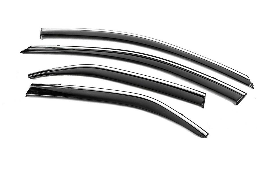 Toyota Camry 2011–2017 Windabweiser mit Chromleiste Niken Luxury (2011-2017 EU / 2011-2014 USA, 4 Stk) Foto 2