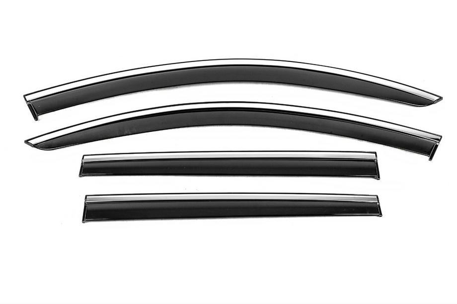 Volkswagen Passat B6 2006-2012 Windabweiser mit Chromleisten Niken Luxury (SW, 4 Stk) Image