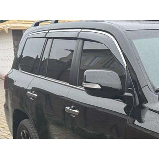 Windabweiser mit Chromleisten Niken Luxury (2008-2015, 6 Stk) Lexus LX570/450d 2008-2022 Foto 1