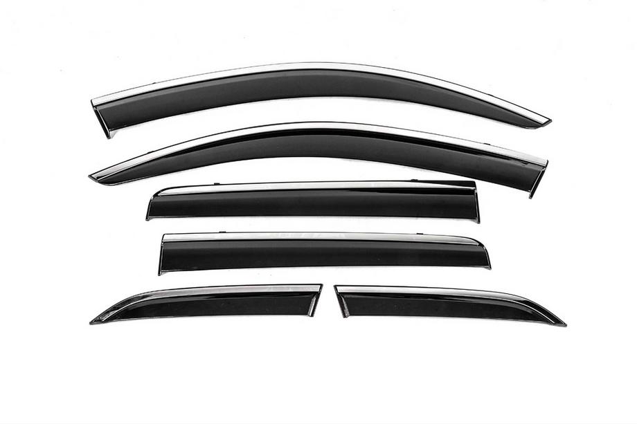 Mitsubishi Outlander 2012-2021 Windabweiser mit Chromleisten Niken Luxury (6 Stk) Image