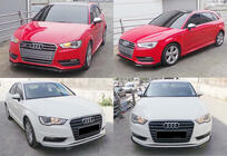 Audi A3 2012-2020 Frontlip-Ansatz DPT V-3 (Sedan/HB, Schwarz glänzend) Foto 8