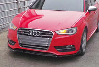 Audi A3 2012-2020 Frontlip-Ansatz DPT V-3 (Sedan/HB, Schwarz glänzend) Foto 7