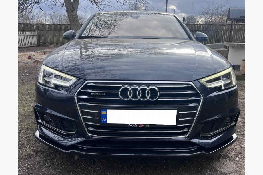 Audi A4 B9 2015-2024 DPT V-1 Frontlippe (für S-Line, 2015-2019, Schwarz glänzend) Foto 4