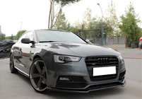 Audi A5 2007-2015 Front Lip Spoiler DPT (für S-Line, 2011-2015, Schwarz Glanz) Foto 1