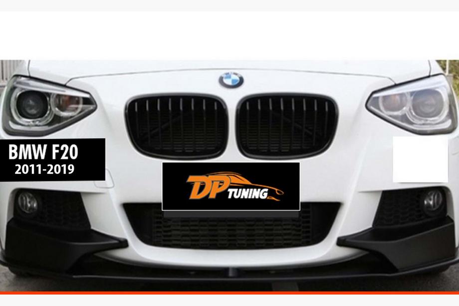 BMW 1 Series F20/F21 2011-2019 Frontlippe DPT V-1 (für M Performance, Schwarz Glanz, 2 Stück) Foto 3