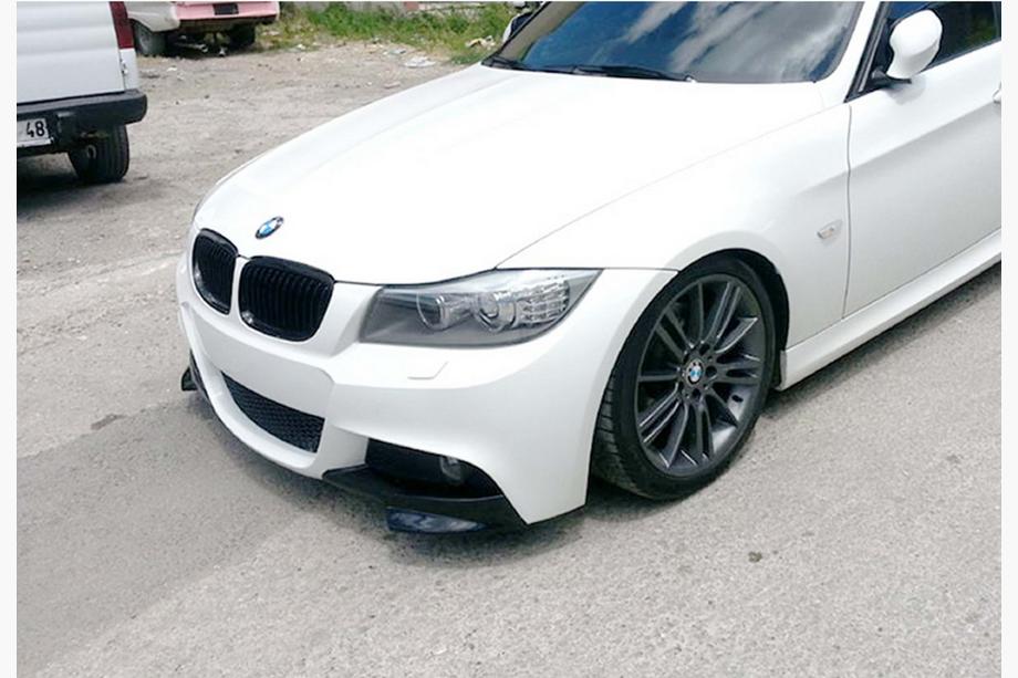 BMW 3 Series E90/E91 2005-2011 Front Flap Aufsätze DPT (für E90 M-Sport 2008-2011, Schwarz Glanz, 2 Stk) Foto 1