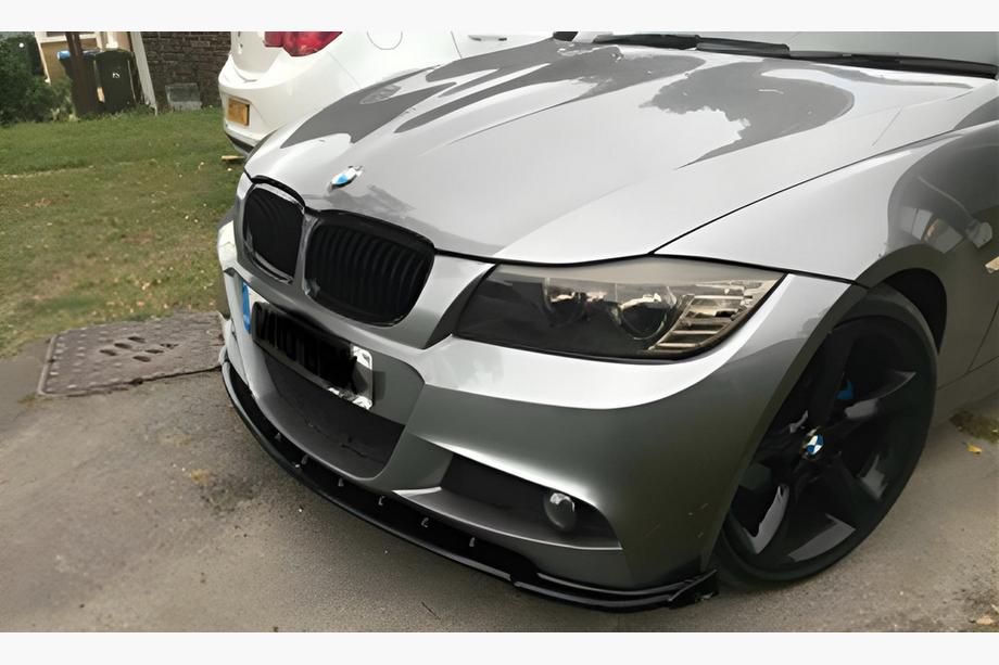 BMW 3 Series E90/E91 2005-2011 Frontlippe DPT V-1 (für E90 M-Sport 2008-2011, Schwarz Glanz) Image