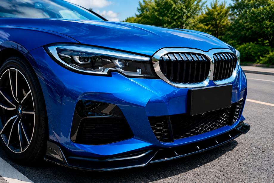BMW 3 Series G20/G21 2018- Frontlippe DPT V-2 (für M Technic, Schwarz Glanz) Image
