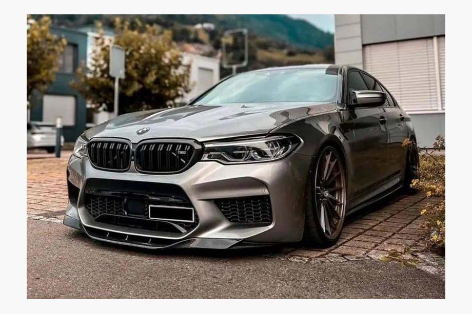 BMW 5er G30/G31 2017–2023 Frontlippe DPT (Für M5, 2017-2020, Schwarz Glanz) Foto 3