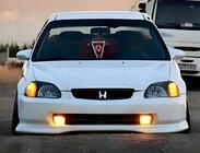 Honda Civic 1995-2001 Frontlippe DPT V-1 (Schwarz Glanz) Foto 1