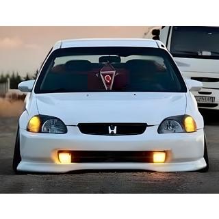 Frontlippe DPT V-1 (Schwarz Glanz) Honda Civic 1995-2001