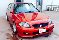 Honda Civic 1995-2001 Frontlippe DPT V-2 (Schwarz Glanz) Foto 2