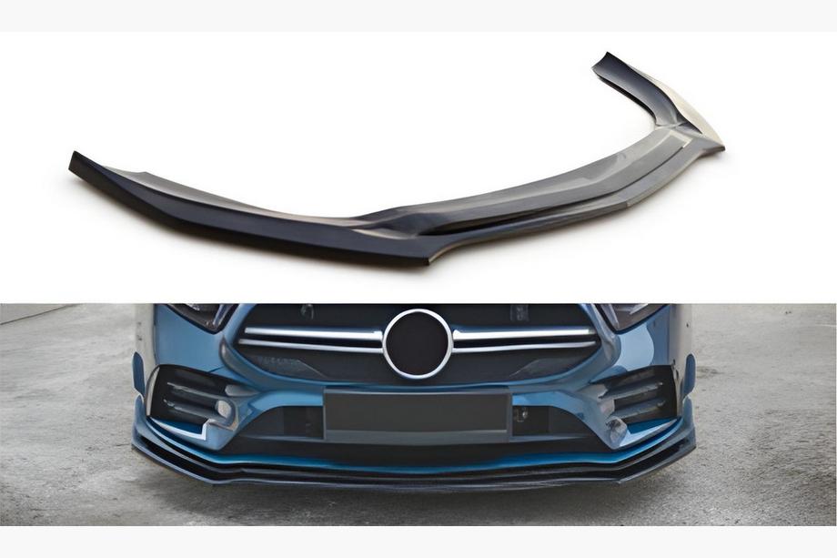 Mercedes A-class W177 2018- Frontlippe DPT V-2 (Schwarz Glanz) Image