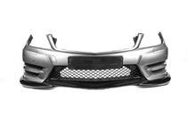 Mercedes C-class W204 2007-2015 Frontstoßstangenlippe DPT V2 (2011-2015, Schwarz Glanz) Foto 3