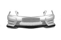 Mercedes C-class W204 2007-2015 Frontstoßstangenlippe DPT V2 (2011-2015, Schwarz Glanz) Foto 2