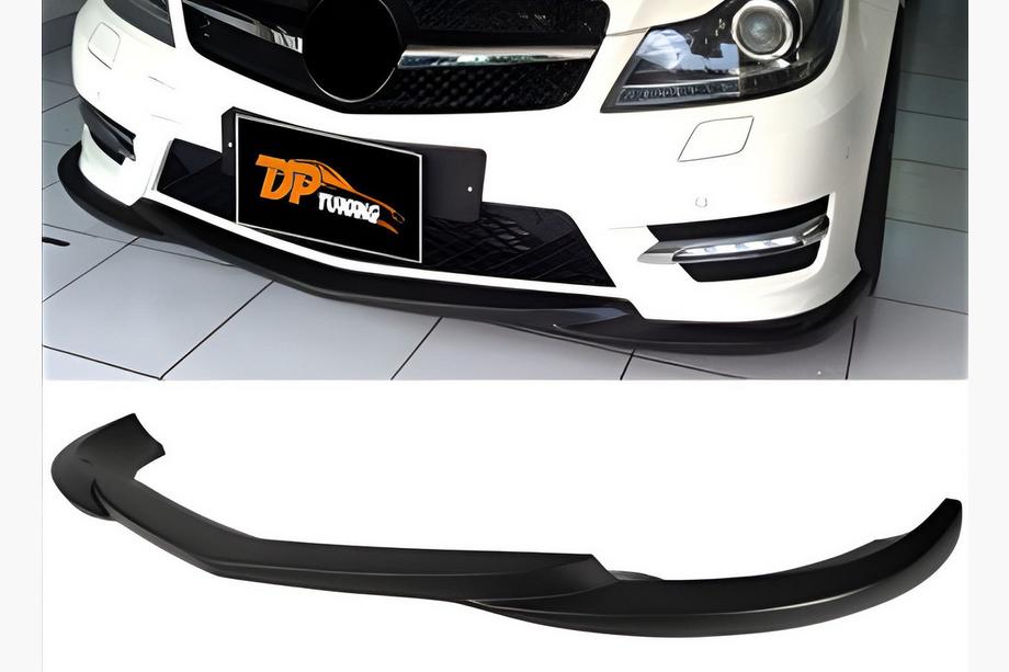Mercedes C-class W204 2007-2015 Frontstoßstangenlippe DPT V2 (2011-2015, Schwarz Glanz) Image