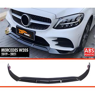 Frontlippe DPT (2019-2021, nur für AMG-Line, Schwarz Glanz) Mercedes C-сlass W205 2014-2021 Foto 2