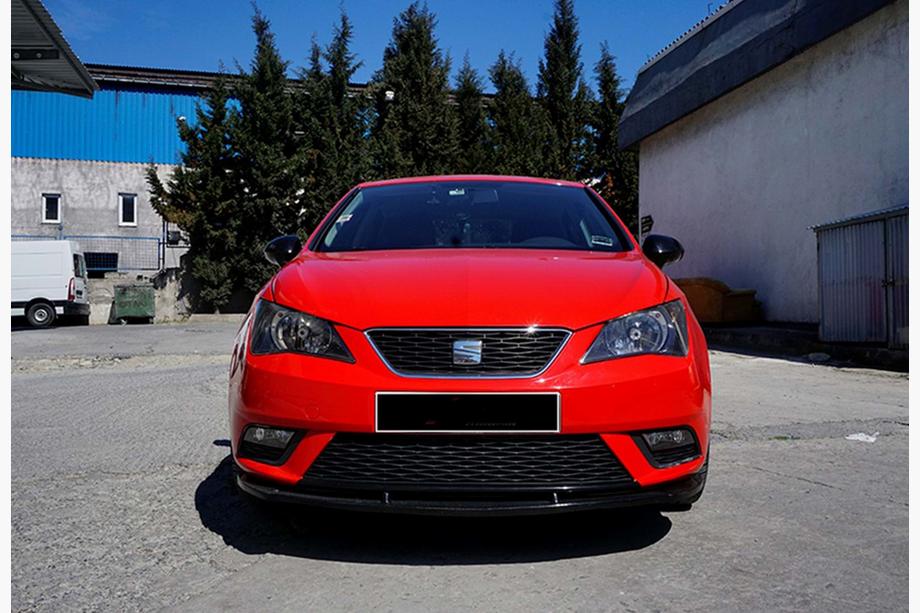 Seat Ibiza 2010-2017 Frontlippe DPT V-1 (Schwarz Glanz) Image