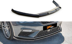 Seat Leon 2013-2020 Front Lip Spoiler DPT (2017-2020, Schwarz Glanz) Foto 1