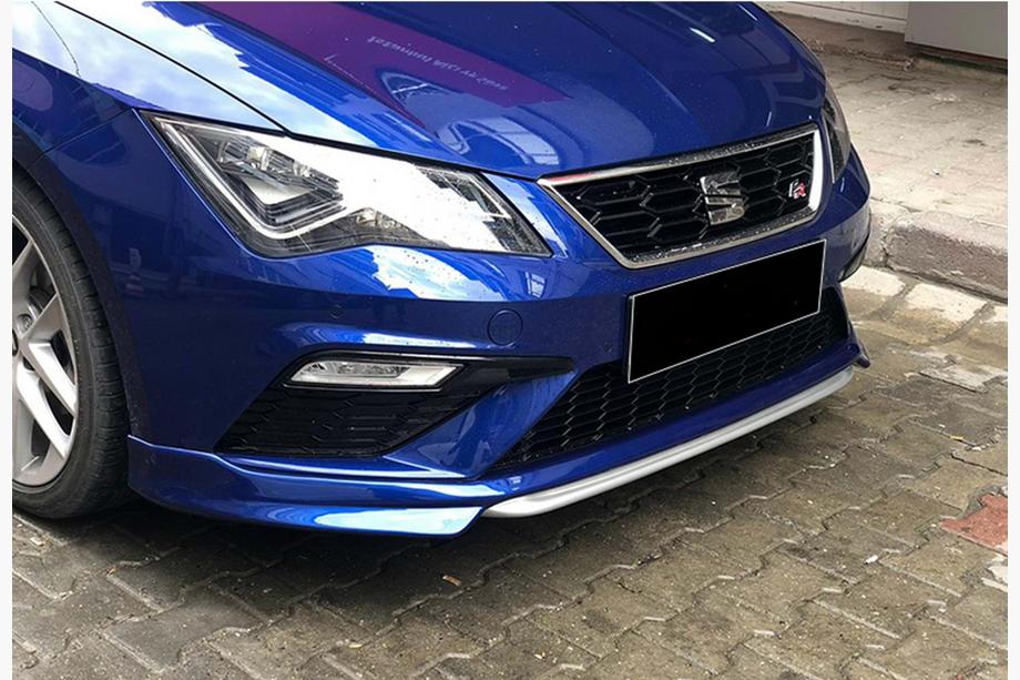 Seat Leon 2013-2020 Frontlippe DPT V-1 (2017-2020, Schwarz Glanz) Image