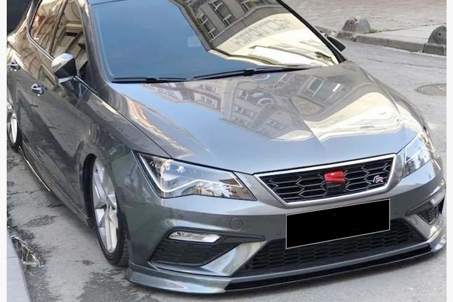 Seat Leon 2013-2020 Frontlippe DPT V-2 (2017-2020, Schwarz Glanz) Image