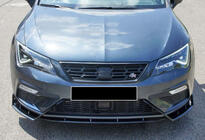 Seat Leon 2013-2020 Frontlippe DPT V-3 (2017-2020, Schwarz Glanz) Foto 3