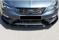 Seat Leon 2013-2020 Frontlippe DPT V-3 (2017-2020, Schwarz Glanz) Foto 1
